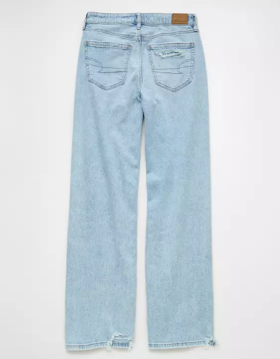 AE Dreamy Drape Stretch Super High-Waisted Baggy Wide-Leg Jean - Image 4