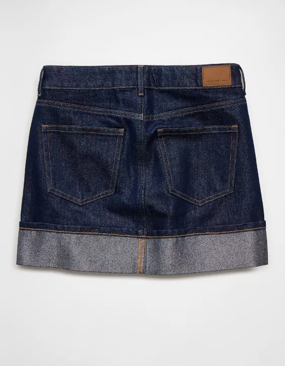 AE Denim Glitter Mini Skirt - Image 2