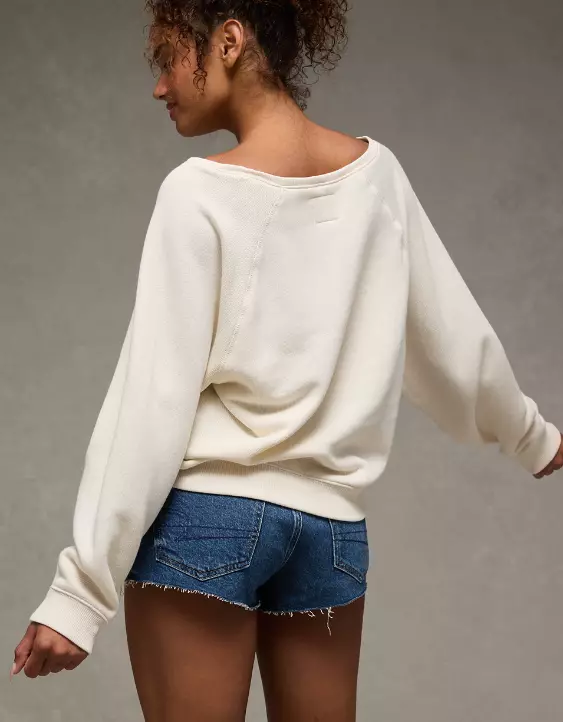 AE Alabama Crimson Tide Graphic Off The Shoulder Sweatshirt - Image 2