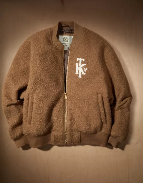 AE x Tru Kolors Sherpa Bomber Jacket - Image 3