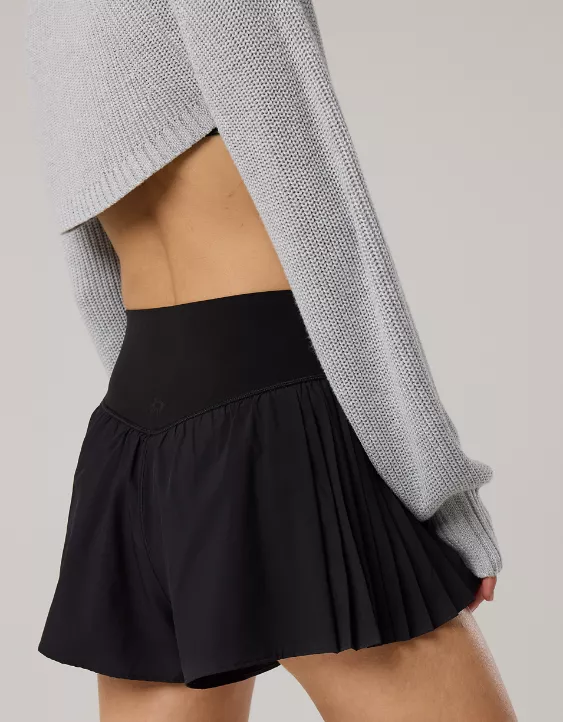 OFFLINE By Aerie Real Me Pleated Flowy Short - Image 3