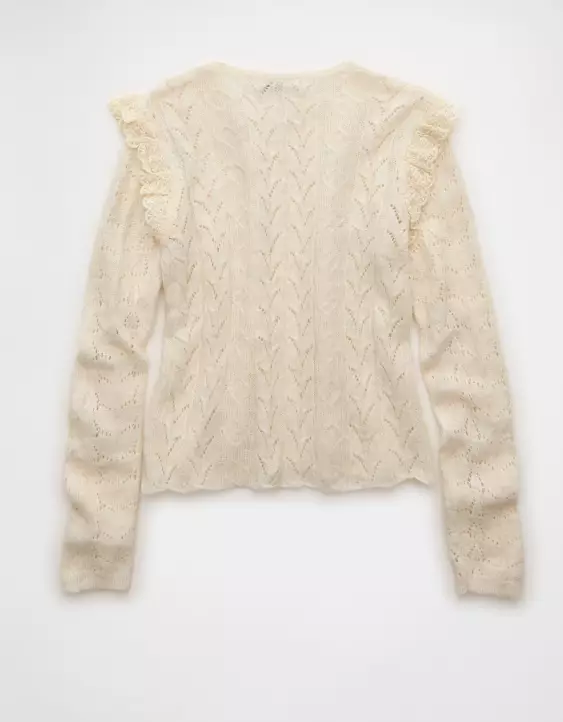 AE Lace Ruffle Sweater - Image 5