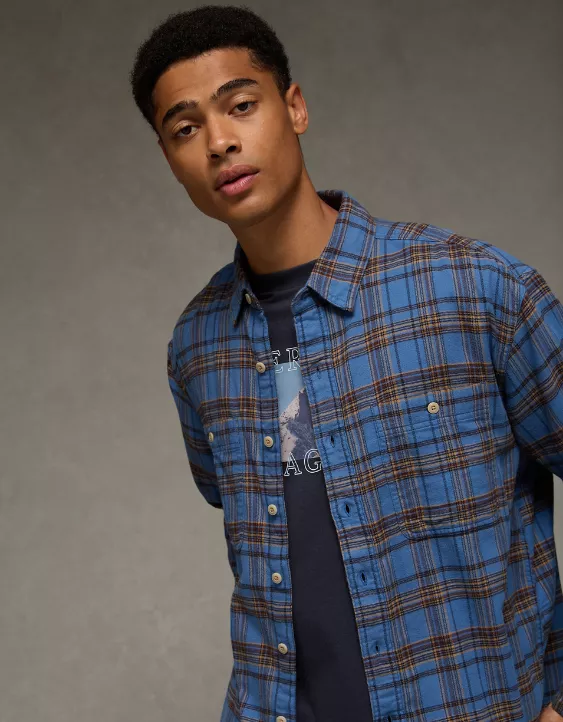 AE Relaxed Fit Everyday Flannel Shirt - Image 6