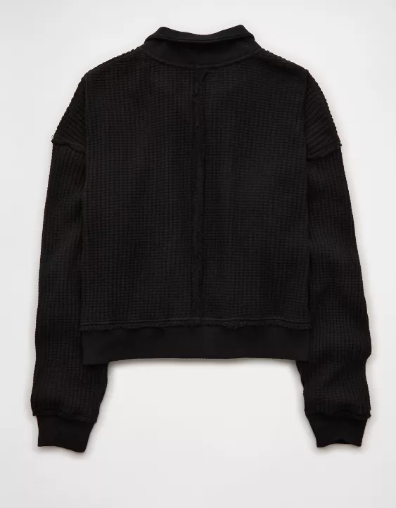AE Half-Zip Waffle Fleece Sweatshirt - Image 4