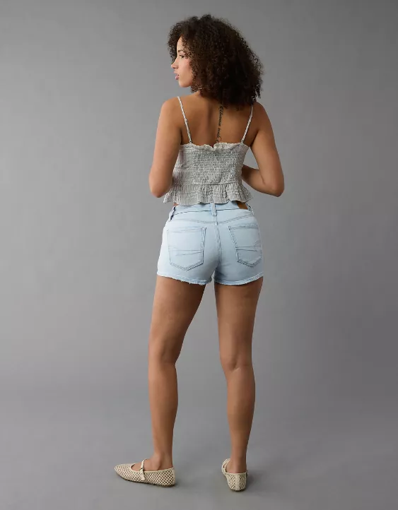 AE Next Level Curvy High-Waisted Denim Short Short - Image 2