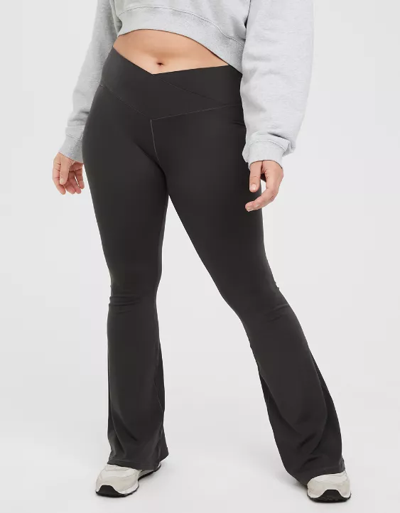 OFFLINE By Aerie Real Me High Waisted Crossover Flare Legging - Image 2