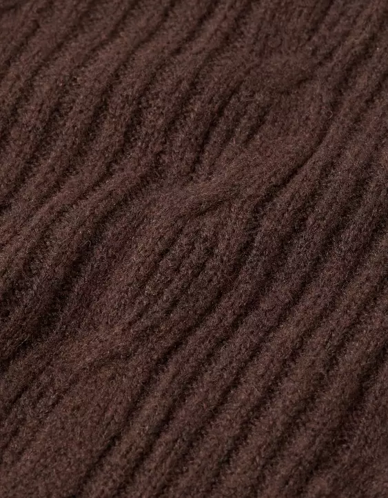 AE Whoa So Soft Notch Neck Cable Sweater - Image 7
