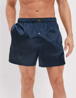 AEO Men's Solid Satin Pocket Boxer Short