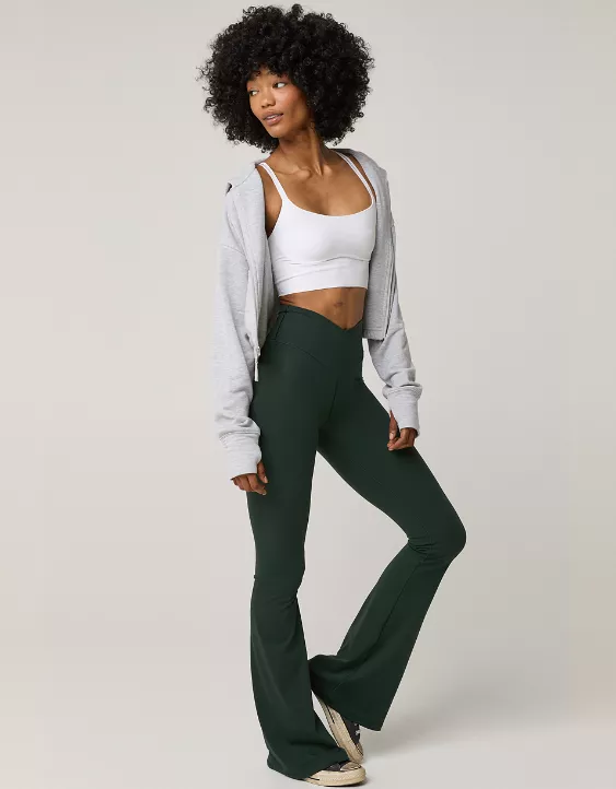 OFFLINE By Aerie Real Me High Waisted Crossover Flare Legging - Image 5
