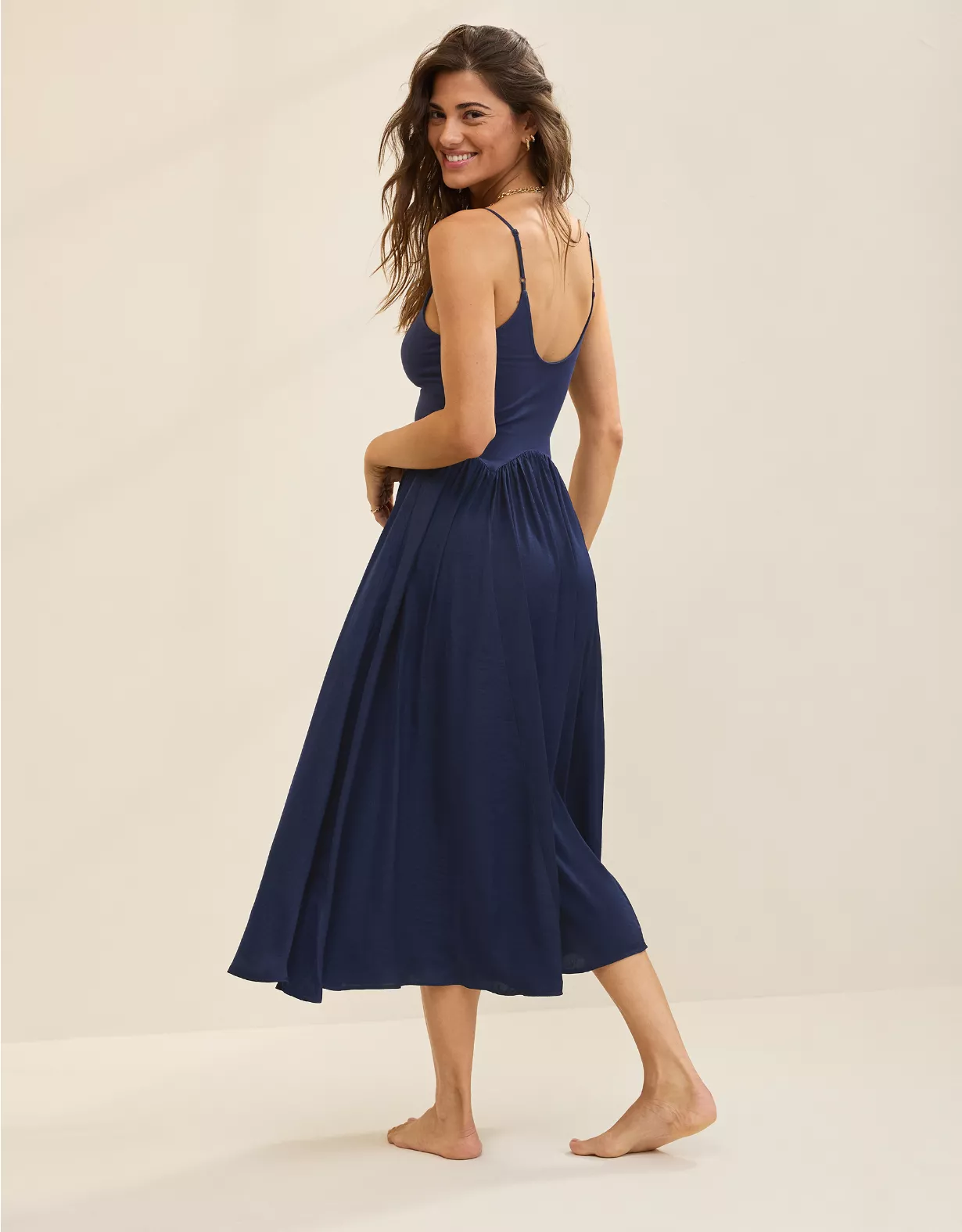 Aerie Satin At The Barre Dress