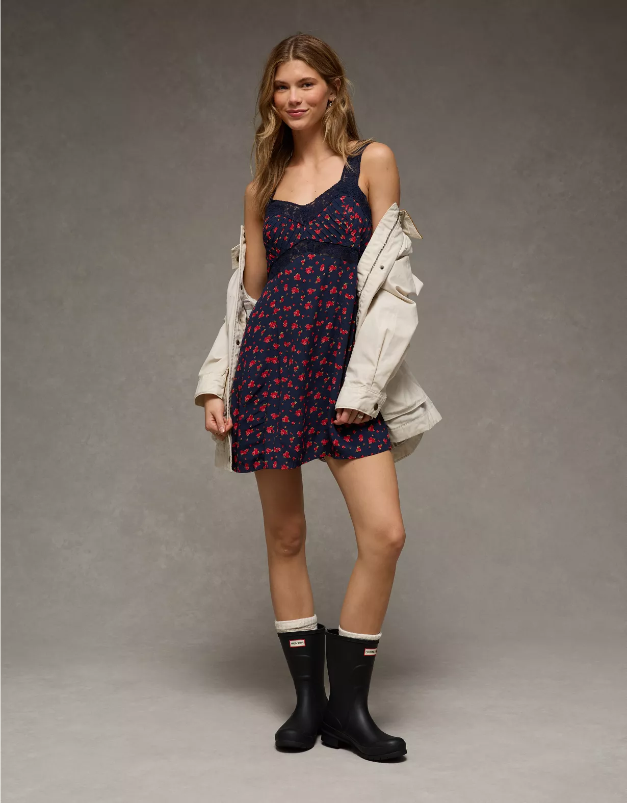 AE Lace Slip Mini Dress