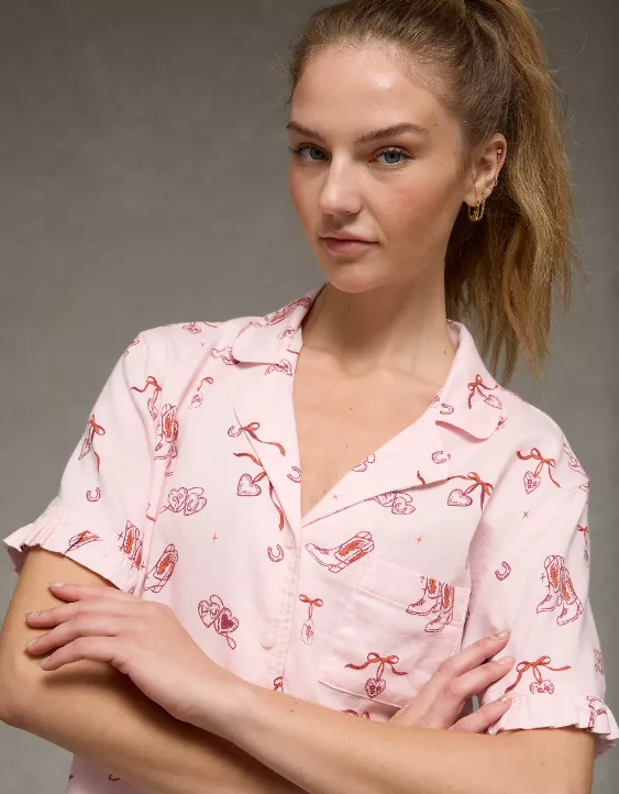 AE Ruffled Flannel PJ Set - Image 5