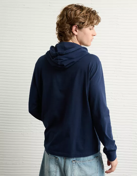 AE Lightweight Icon Logo Graphic Hoodie T-Shirt - Image 2