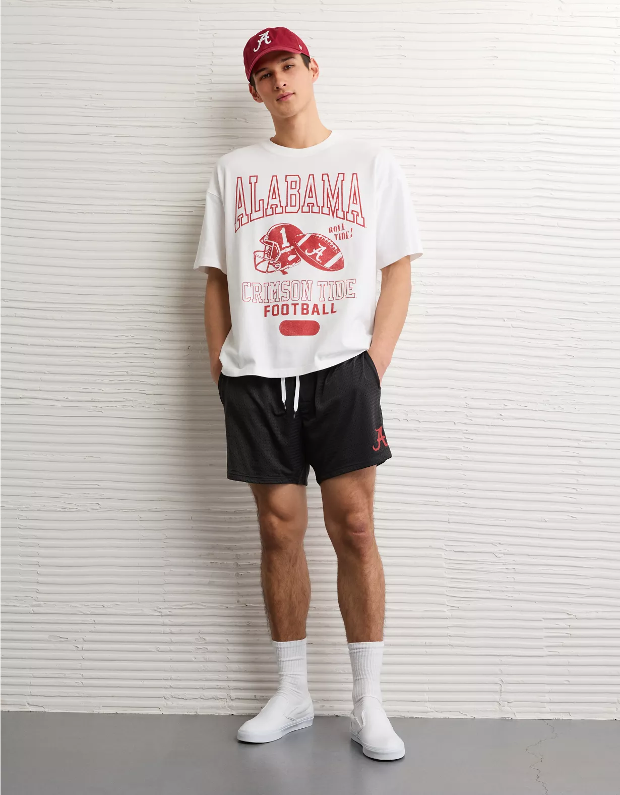 AE Alabama Crimson Tide 6" Mesh Lounge Short