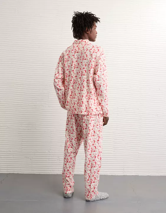 AE Snoopy Flannel PJ Set - Image 2