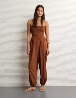 AE Sunchaser Knit Smocked Tube Jumpsuit