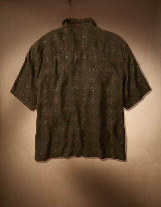 AE x Tru Kolors Short Sleeve Paisley Camp Shirt - Image 4