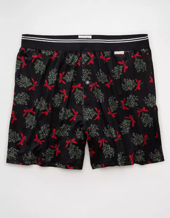 AEO Men's Ultra Soft Mistletoe Pocket Boxer Short - Image 3
