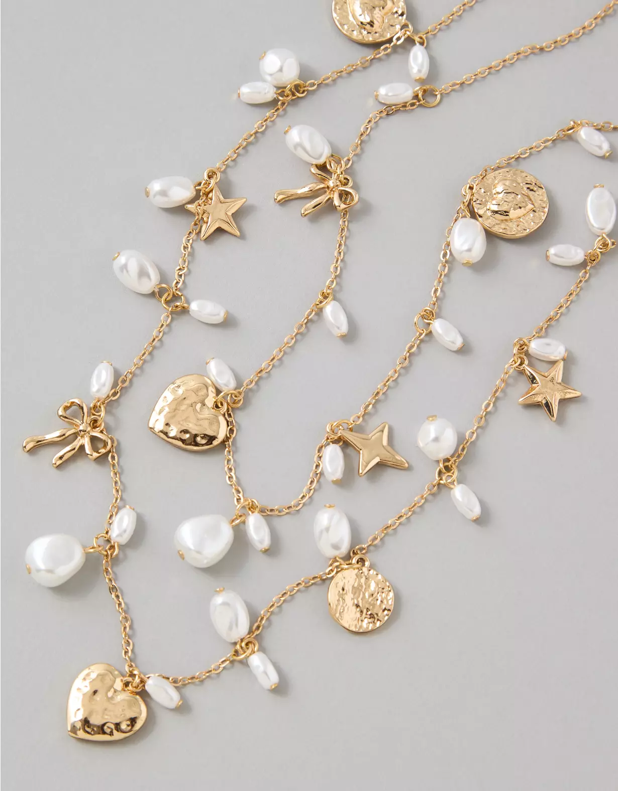 AE Double Chain Pearl Necklace - Image 2