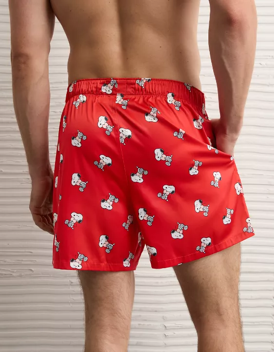 AE Men's Snoopy Satin Pocket Boxer Short - Image 2